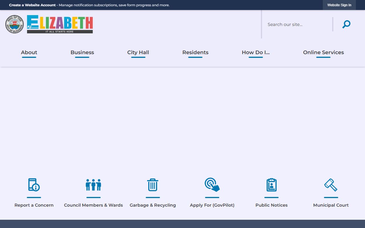 Elizabeth city government portal for divorce decree information