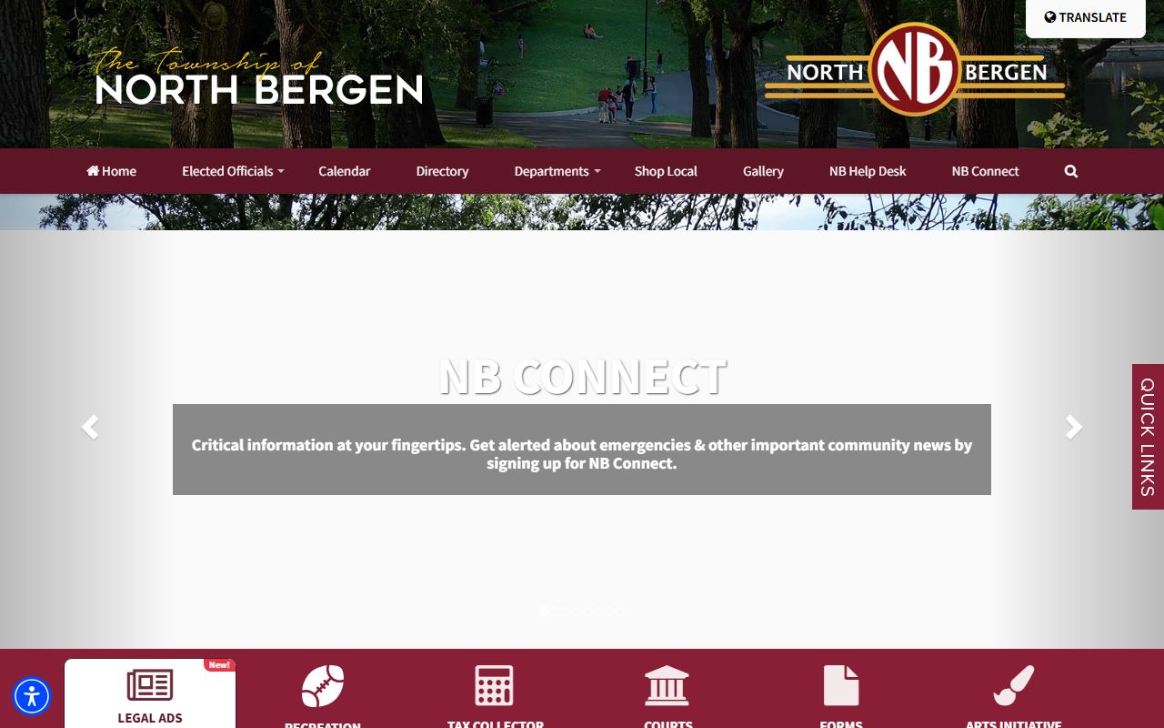 North Bergen Township government portal for divorce decree information