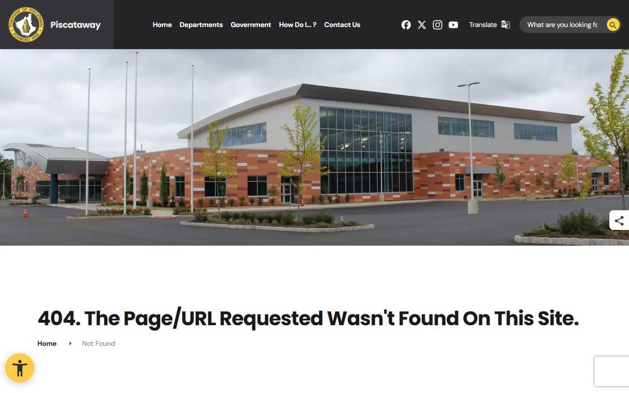 Piscataway Township Health Department page related to divorce decree records