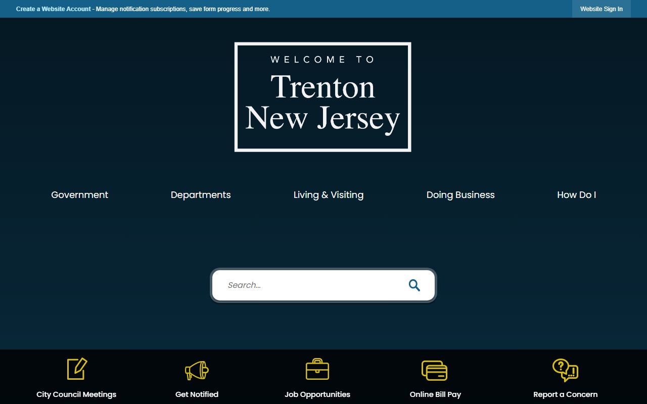 Trenton city government portal for divorce decree information